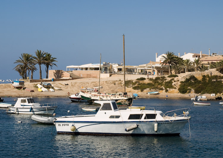 Tabarca harbour--note the name of the boat