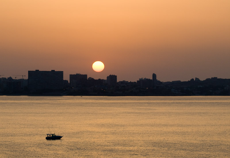 Sunrise from our hotel balcony