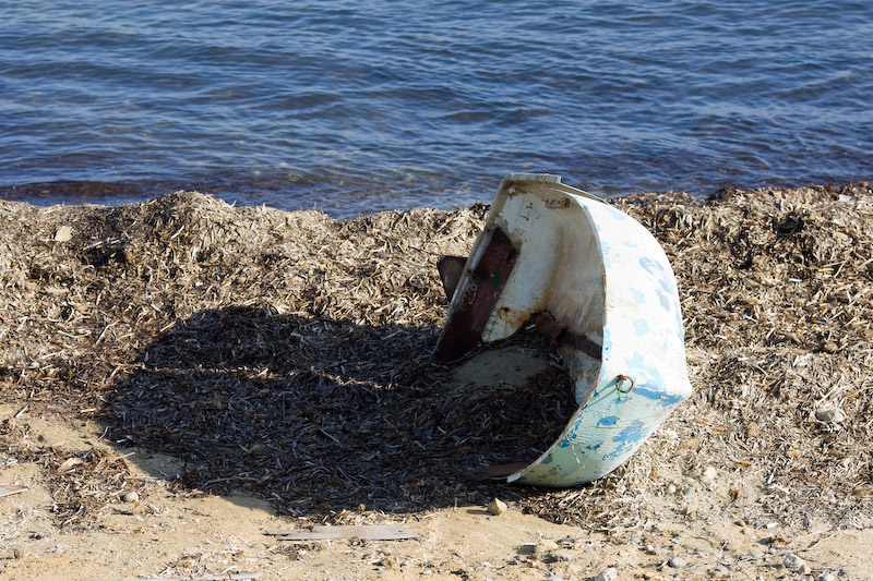 This boat has seen better days